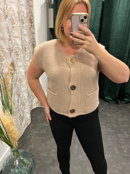 Gilet Camélia Beige